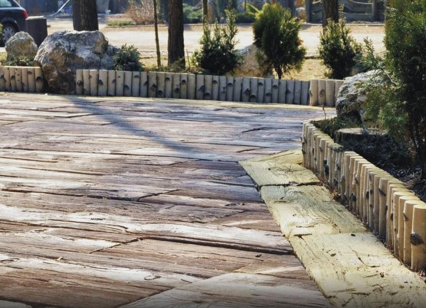 Betonowa kostka imitująca drewno